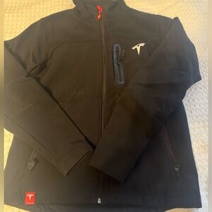 TESLA Black Softshell Jacket with Red/White Accents XS